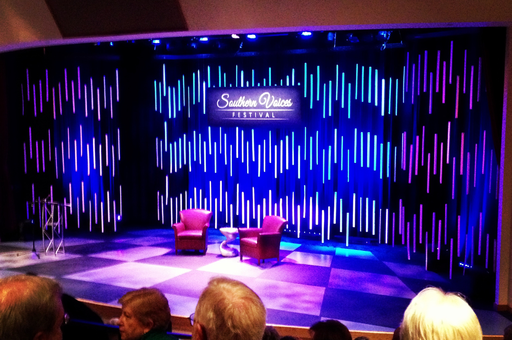 Stage at the Southern Voices Festival at  the Hoover Public Library
